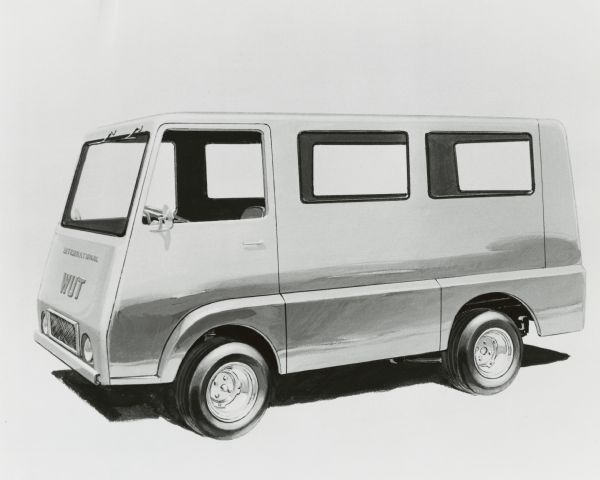 Sketch of International prototype WUT (World Utility Vehicle) with van body.