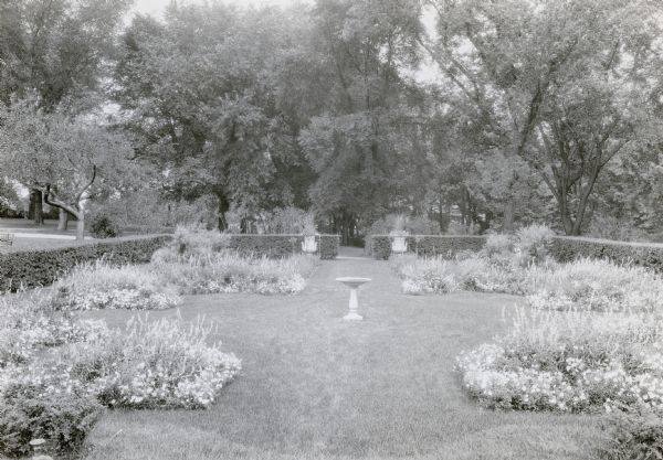 Formal garden at Dickenson Estate.