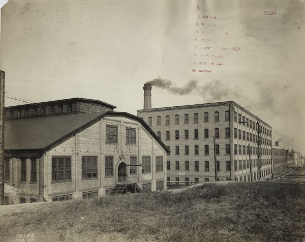 Factory buildings at International Harvester's Milwaukee Works.