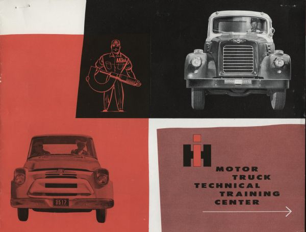 Cover of a pamphlet describing IH Motor Truck Technical Training Centers.