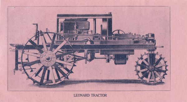 Right side view of a Leonard four wheel drive tractor.