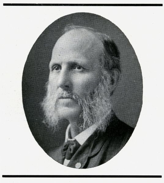 Portrait of John F. Steward, head of International Harvester's Patent Department. Steward had previously worked for the Deering Harvester Company.