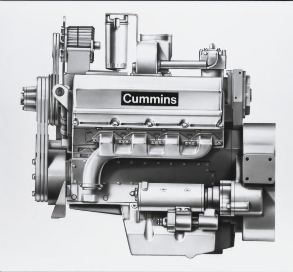 Illustration of a Cummins diesel engine.