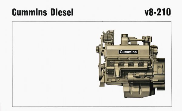 Illustration of the Cummins diesel V8-210 engine.