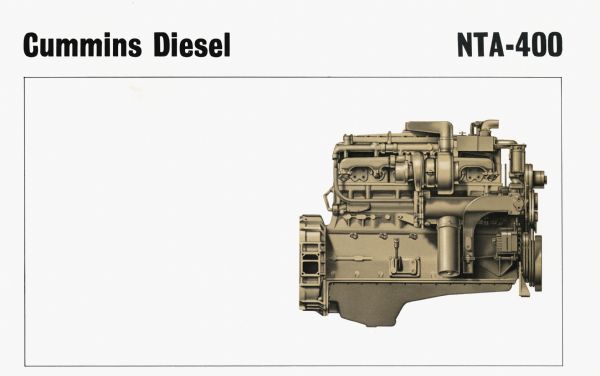 Illustration of the Cummins diesel NTA-400 engine.
