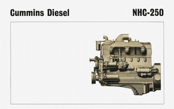Illustration of the Cummins diesel NHC-250 engine.