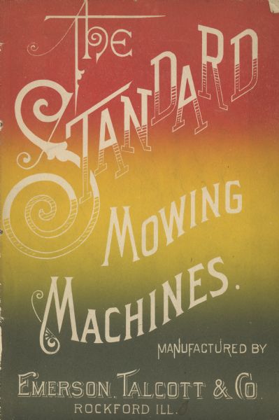 Catalog cover for "The Standard Mowing Machines."