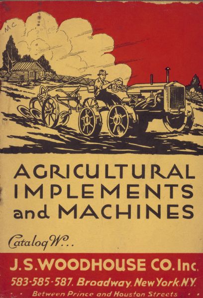 Front cover featuring a man on a tractor pulling an agricultural implement in a field.