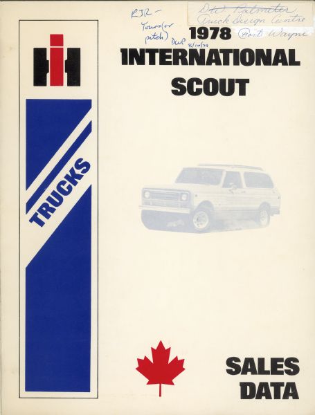 Cover of sales data catalog.