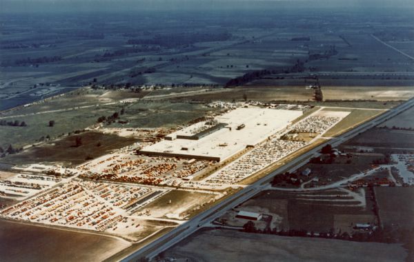 Aerial view of the International Harvester Springfield plant.