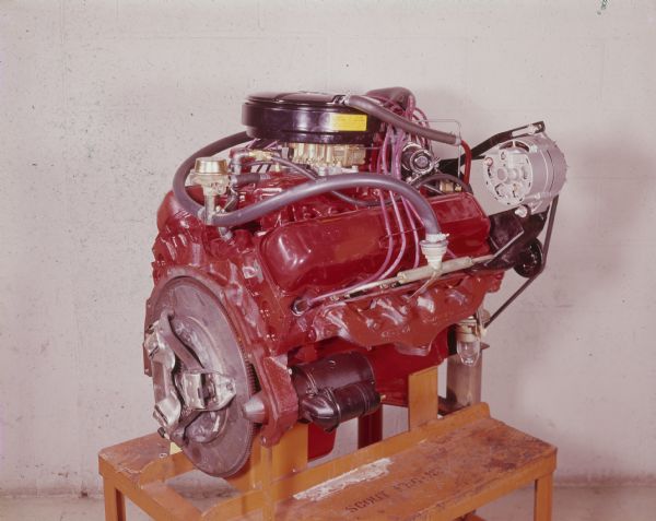 Scout engine displayed on a wood table.