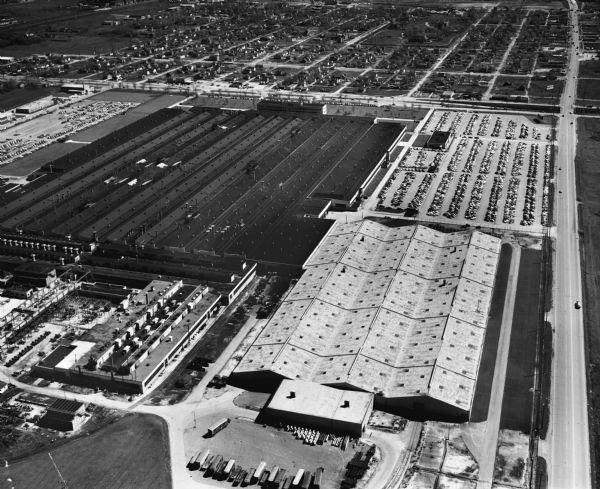 Aerial view of the Melrose Park facilities.