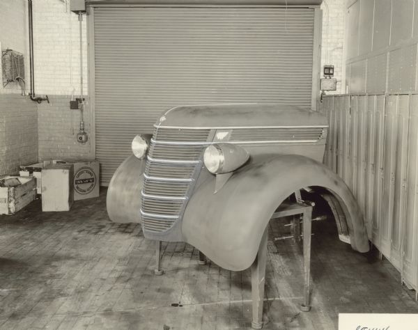 Clay mock-up of front end for 1937 D-30 1 1/2 ton.