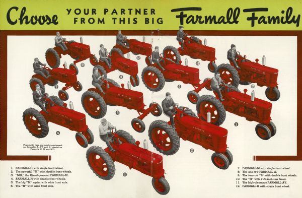 Catalog spread with the title: "Choose your partner from this big Farmall Family."