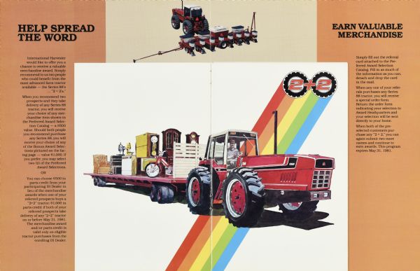 Inside spread featuring the Series 88 farm tractor.