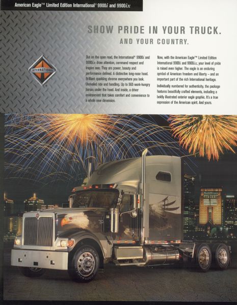 Advertising brochure for American Eagle trucks: "Show Pride in Your Truck"