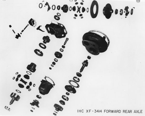 Forward Real Axle parts (disassembled) displayed against a white background.