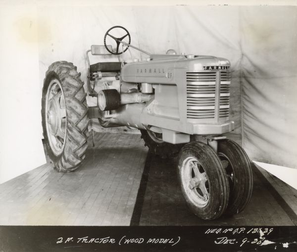 Three-quarter view toward front right of tractor.