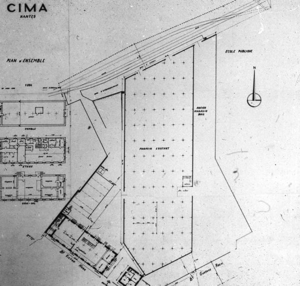 Layout of buildings. The top of the plan reads: "CIMA Nantes."