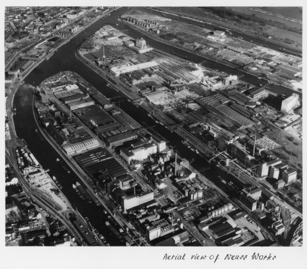 Aerial View of Neuss Works.