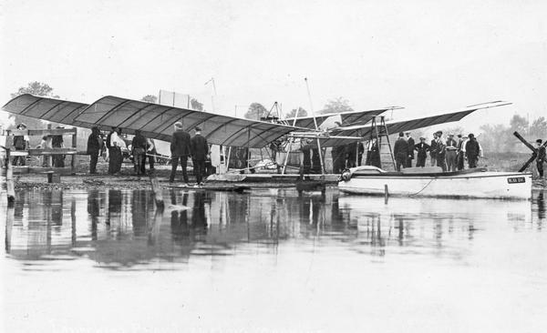 The Aerodome, invented by Samuel Langley, Secretary of the Smithsonian Institution, as reconstructed by Glenn Curtiss at Hammondsport.