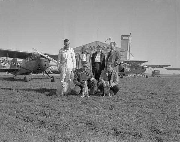 The staff of Hanifans' Flying School at Shullsburg where the enrollment during the 1950s was largely comprised of students on the G.I. Bill.