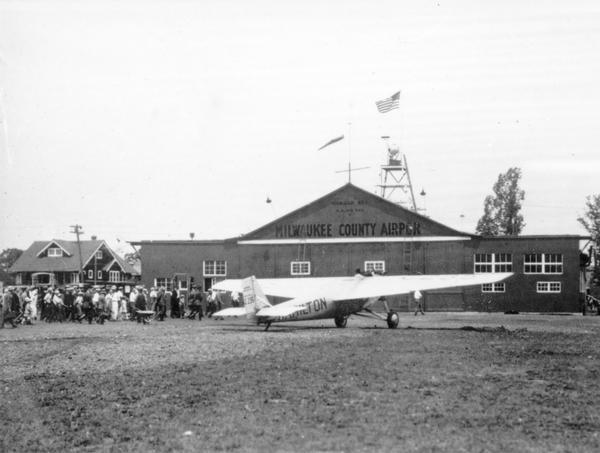 A Hamilton Metalplane, which was manufactured by the Hamilton Aero Manufacturing Co. of Milwaukee, at the Milwaukee County Airport.
