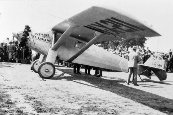 The "Spirit of St. Louis," flown by Charles Lindbergh, was the first airplane to fly non-stop from New York to Paris in 1927. Lindbergh returned to Madison on August 22, 1927, on his national goodwill tour, one of two stops made in Wisconsin.
