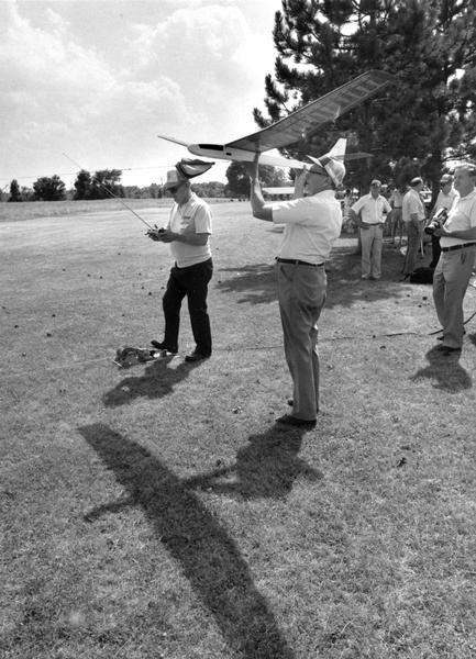 A reunion of former members of Hangar 13, an organization of Beloit boys that built and raced model airplanes during the 1930s.