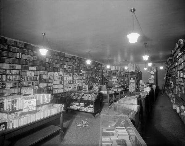 Interior of Brown's Book Shop, 643 State Street.