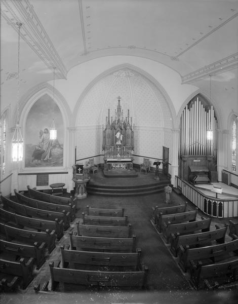 Sanctuary of St. John's Lutheran Church, 322 East Washington Avenue.