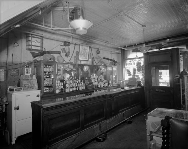 Interior of Dutch Tavern, back bar, 121 North Blount Street.