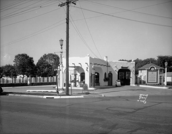 Texaco service station at 2500 Monroe Street at the corner of Commonwealth.