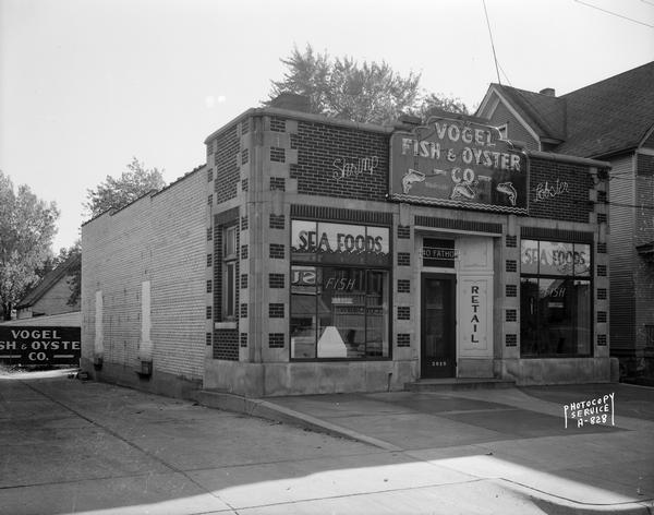 Vogel Fish and Oyster Company, 2049 Atwood Avenue, view of the front and left side of the building.