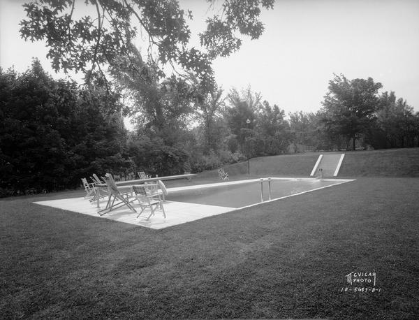 Dr. Frederick Davis residence swimming pool, located at 6048 S. Highlands Avenue, also known as Edenfred.