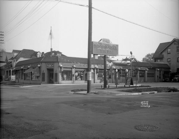 Goodyear Service Station, 205 North Bassett Street on the corner of West Dayton Street.