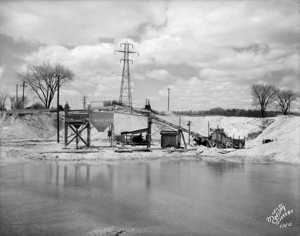 Carl E. & Paul G. Roth gravel pit with conveying equipment.