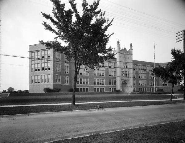 Exterior of East High School, located at 2222 East Washington Avenue.