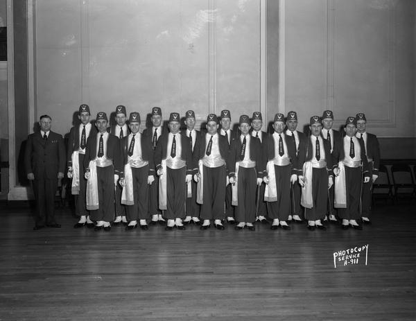 The Fraternal Order of Eagles drill team in costume.