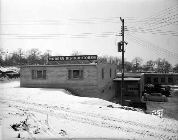 Exterior view of the Modern Distributors, Inc. warehouse, 1818 South Park Street.