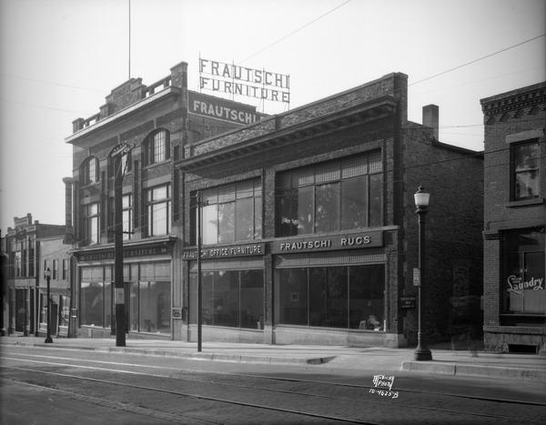 Exterior view of the Frautschi Furniture Store, located at 213-221 King Street.