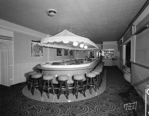 Carousel Bar in the Hoffman House Restaurant, 514 East Wilson Street, taken from the front.