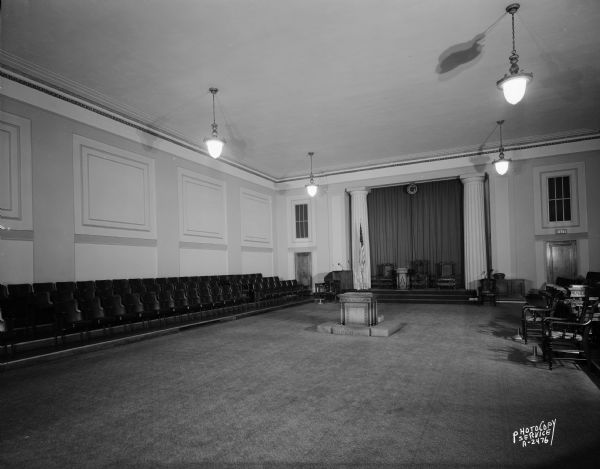 Interior of the Masonic Temple, 301 Wisconsin Avenue, Lodge Room Number Two.