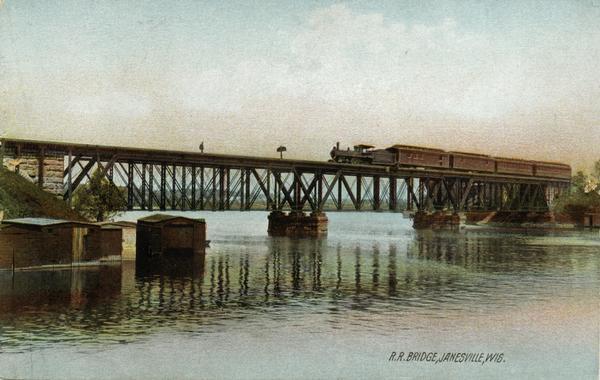 The railroad bridge over the Rock River.