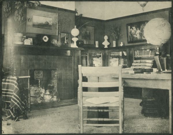 The old library at Hillside Home School, an early progressive school operated by Ellen and Jane Lloyd Jones, aunts of Frank Lloyd Wright.