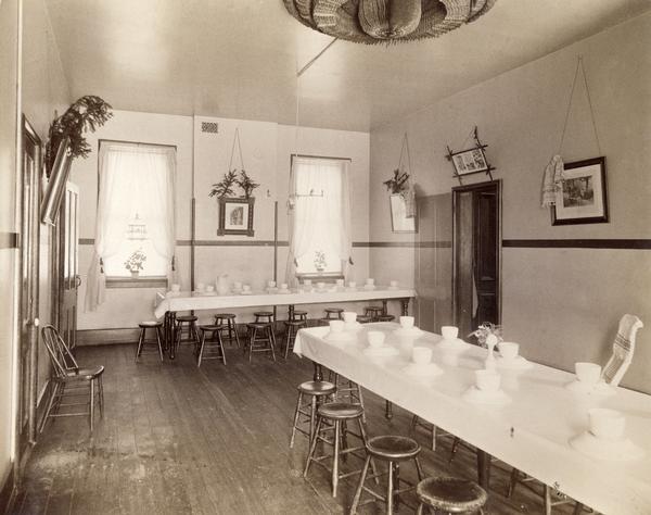 Dining room at the Wisconsin Industrial School for Boys.