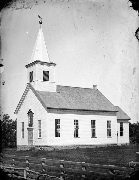 East Blue Mounds Lutheran Church, built in 1868. The church was formerly the Norsk Evangelisk Lutheranisk Kirke.