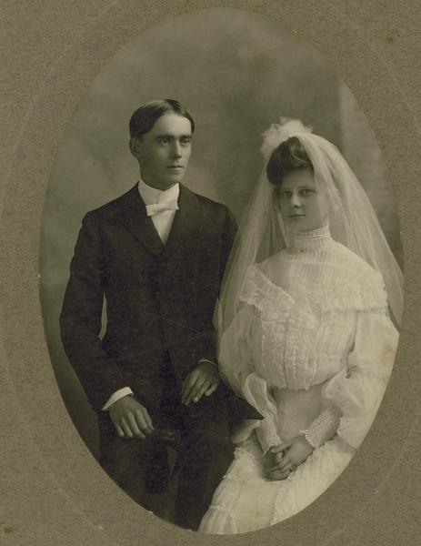 A portrait of Dr. Lars Dahl and his wife, who is Danish nobility.