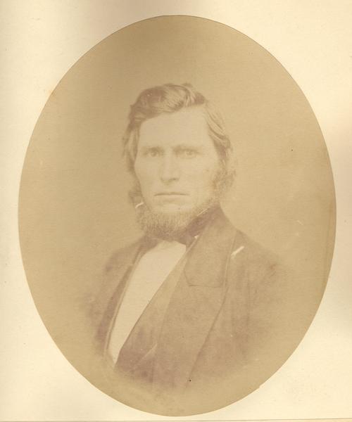 Quarter-length oval portrait of Absalom Townsend.