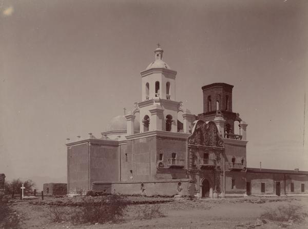 The San Xavier Mission Church, nine miles from Tucson.